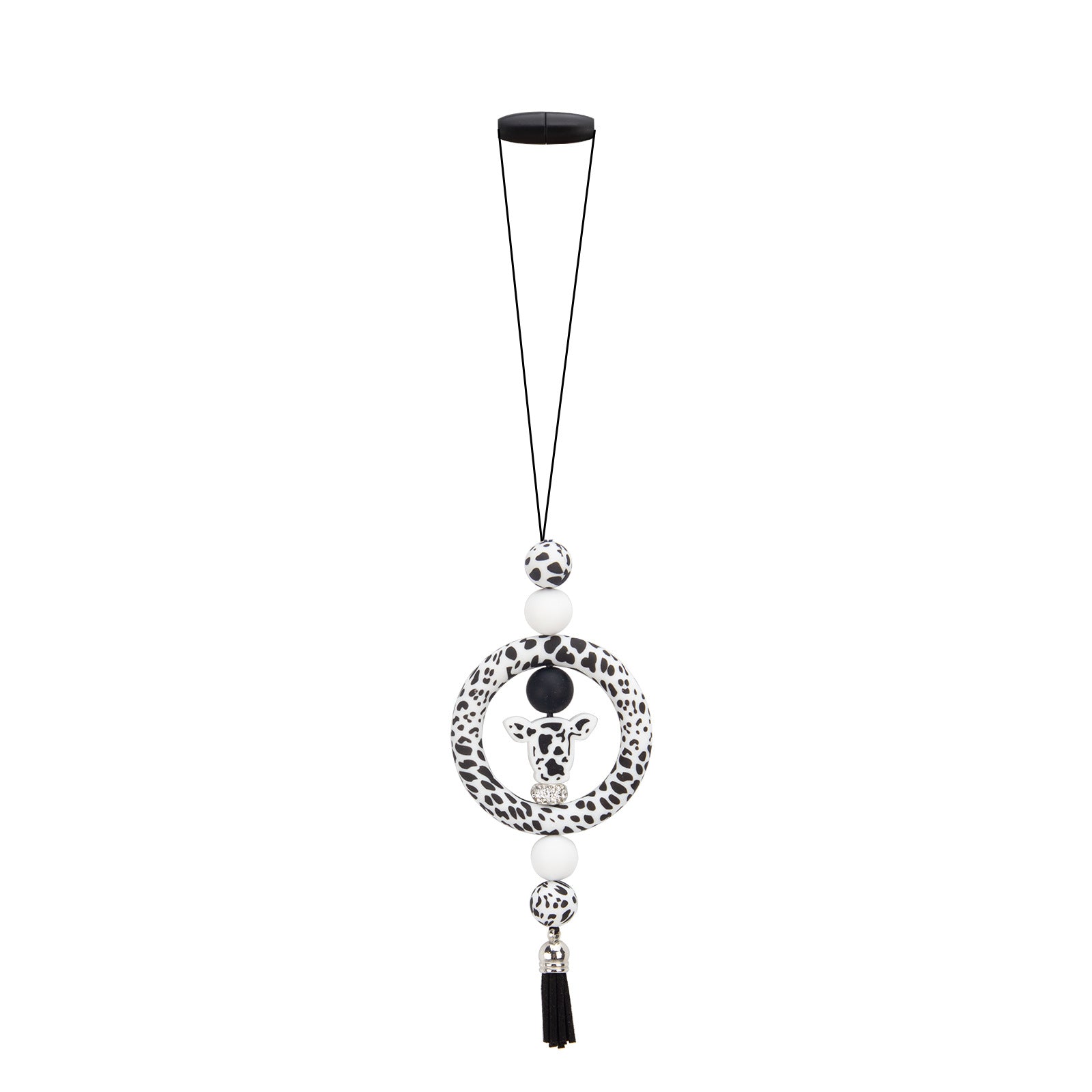 Wholesale Silicone Keychain Christmas Bull Head Cross Flower Bead Pendants